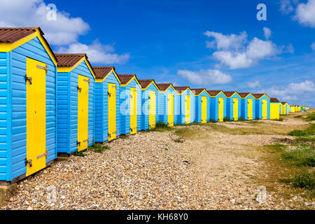 Colourful beach huts at Littlehampton West Sussex England UK Europe Stock Photo