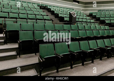 Inside one of the auditoriums of the Massachusetts Institute of Technology (MIT). Stock Photo