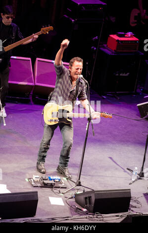 Bruce Springsteen performs at the Light of Day 2012 benefit  concert at the Paramount Theatre in Asbury Park, NJ. January 14, 2012. © Kristen Driscoll/Mediapunch Inc. Stock Photo