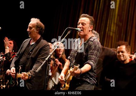 Bruce Springsteen performs at the Light of Day 2012 benefit  concert at the Paramount Theatre in Asbury Park, NJ. January 14, 2012. © Kristen Driscoll/Mediapunch Inc. Stock Photo