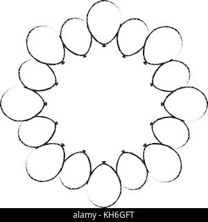 lovely balloons circle trendy ideal for celebration festive Stock Vector