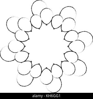 lovely balloons circle trendy ideal for celebration festive Stock Vector