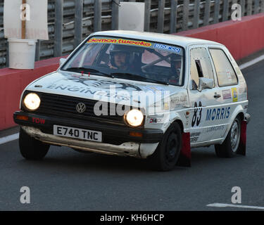 Joshua Newton, Max Haines-Messenger, Volkswagen Golf Gti Mk2, MGJ Rally Stages, Chelmsford Motor Club, Brands Hatch,  Saturday, 21st January 2017, MSV Stock Photo