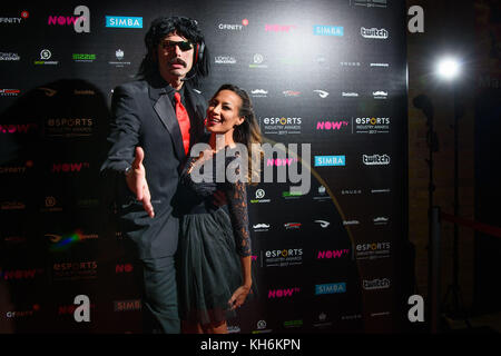 Dr Disrespect (real name Guy Beahm) attending the NOW TV Esports Industry Awards 2017, at the Brewery in London. PRESS ASSOCIATION Photo. Picture date: Monday November 13th, 2017 Photo credit should read: Matt Crossick/PA Wire. Stock Photo