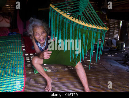 Portrait of a woman from the Cotu Minority in Quang Nam Vietnam Stock Photo