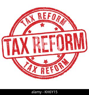 Tax reform grunge rubber stamp on white background, vector illustration Stock Vector