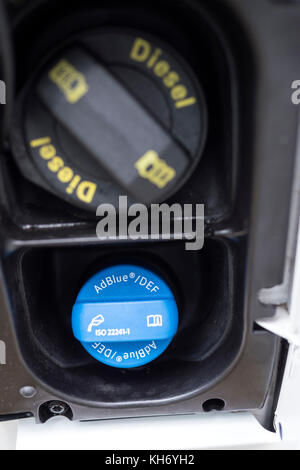 Ad Blue Diesel Fuel Tank Stock Photo