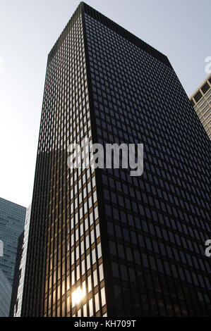 USA. New York. Seagram Building. Midtwon Manhattan. Designed by Ludwing Mies Van der Rohe(1886-1969) and Philip Johnson (1906-2005). Stock Photo