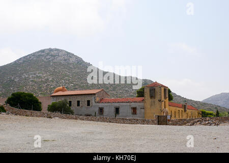 Gouverneto Monastery (Moni Gouvernetou) on the Akrotiri peninsula of the Chania regional unit of Crete, Greece Stock Photo