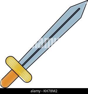 Sword game icon Stock Vector