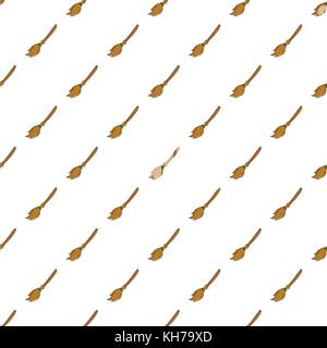 Witches broom pattern, cartoon style Stock Vector