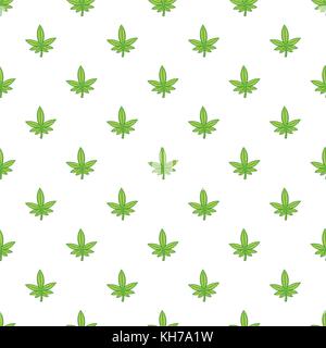 Marijuana leaf pattern, cartoon style Stock Vector
