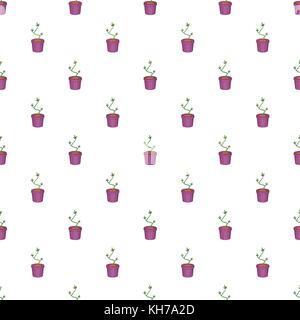 Cannabis plant pattern, cartoon style Stock Vector
