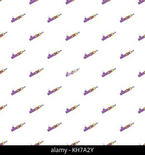 Hashish pipe pattern, cartoon style Stock Vector
