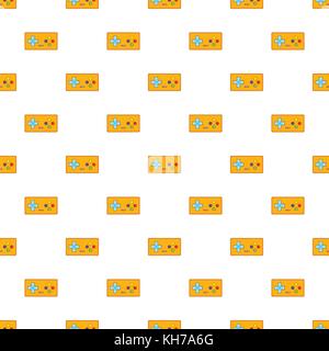 Retro game controller pattern, cartoon style Stock Vector