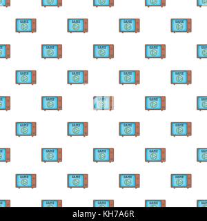 Video player on the screen of retro TV pattern Stock Vector