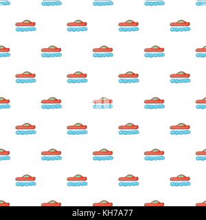 Red futuristic car pattern, cartoon style Stock Vector