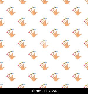 Scanning of finger pattern, cartoon style Stock Vector