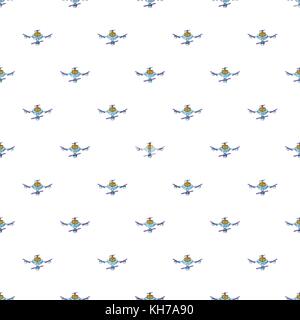 Drone pattern, cartoon style Stock Vector