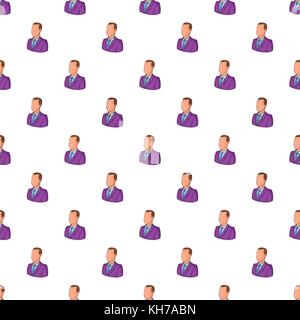 Businessman pattern, cartoon style Stock Vector