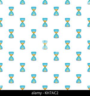 Hourglass with gold dust and coins pattern Stock Vector