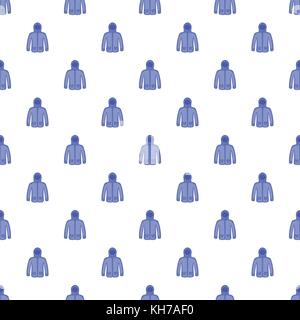 Jacket with hood pattern, cartoon style Stock Vector