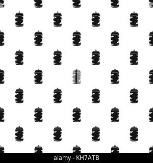 Crumpled tin can pattern, simple style Stock Vector