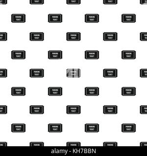 Parking ticket pattern, simple style Stock Vector