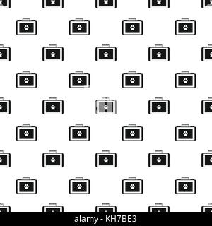 Suitcase for animals pattern, simple style Stock Vector