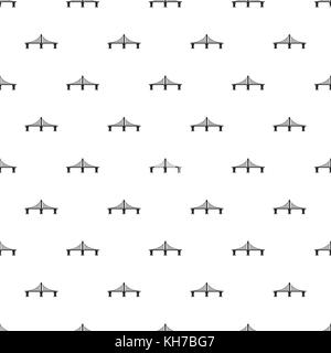 Bridge with steel supports pattern, simple style Stock Vector