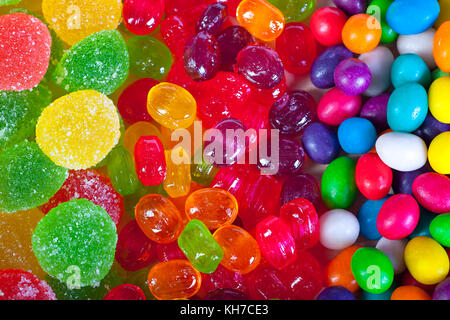 background from colorful  sweets of sugar candies. colored sweets close up Stock Photo