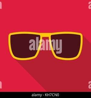Sunglasses icon, flat style Stock Vector