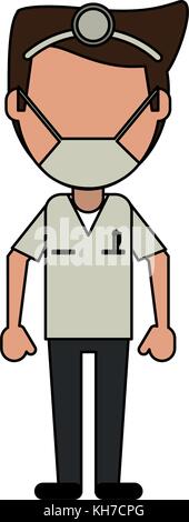 Surgeon faceless avatar Stock Vector