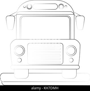 School bus frontview Stock Vector