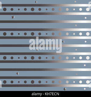 Abstract Seamless Pattern with silver stripes. Vector Illustration Stock Photo