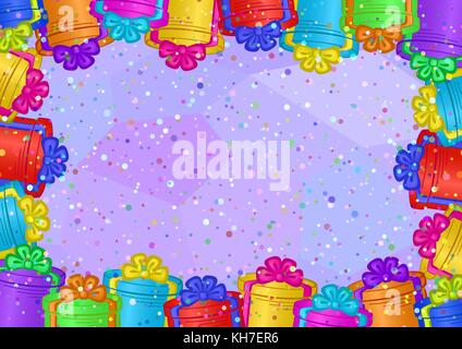Holiday Background with Gift Boxes Stock Vector
