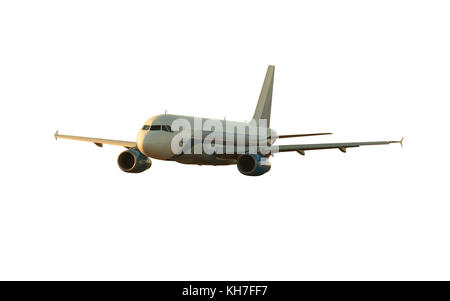 Passenger airplane isolated on white background with clipping path Stock Photo