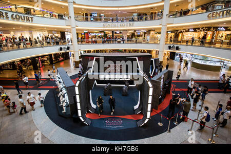 Kuala Lumpur, Malaysia. 13th November, 2017. Star Wars The Last Jedi movie promotion starts in a Kuala Lumpur shopping mall. The movie promotion runs until the movie premier on 14th December in Kuala Lumpur. © Danny Chan/Alamy Live News. Stock Photo