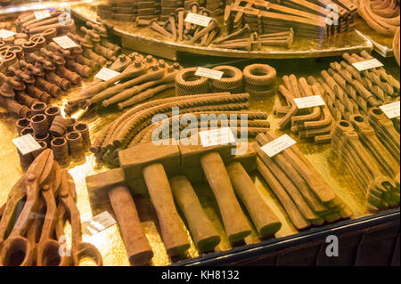 Shaped chocolate cast into the shape of carpenter's tools, Toulouse, Occitanie, France Stock Photo