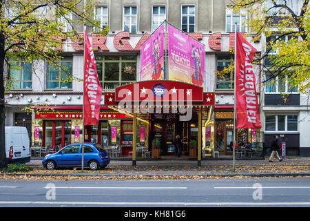 Berlin-Mitte Tiergarten.Berlin Wintergarten variety theatre building exterior In Potsdamer Street In Autumn Stock Photo