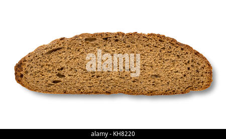 sliced of rye bread, isolated on white background Stock Photo