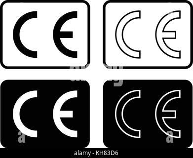 CE mark symbol marking logo with unsuitable for 0-3 symbol on packaging ...