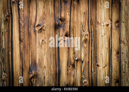 Rustic wood planks background with nice vignetting Stock Photo