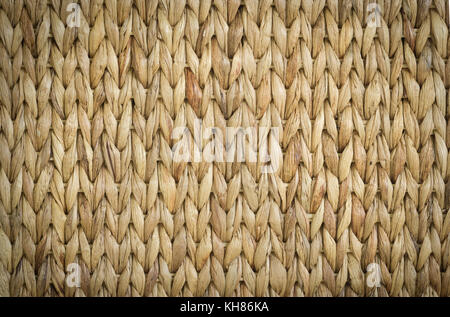 Meshwork of wooden reed wicker texture background Stock Photo