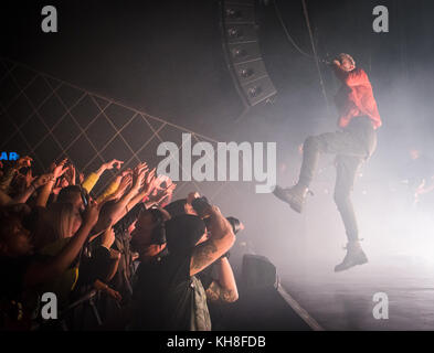 Norway, Oslo - October 20, 2017. The American rapper and lyricist Machine Gun Kelly performs a live concert at Sentrum Scene in Oslo. (Photo credit: Gonzales Photo - Jan-Erik Eriksen). Stock Photo