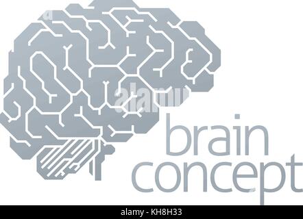 Brain Side Concept Stock Vector