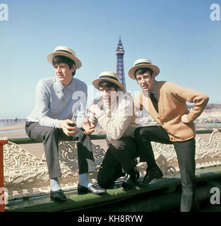 THE BACHELORS Irish pop trio in Blackpool in1964. From left: Joh  Stokes, Con Cluskey, Dec Cluskey. Stock Photo