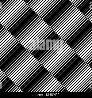 Universal linear geometric seamless pattern with smooth transition from thin line to thick Stock Vector