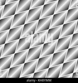 Universal linear geometric seamless pattern with smooth transition from thin line to thick Stock Vector