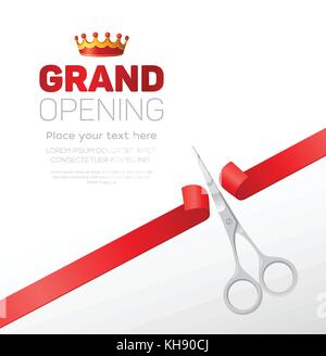 Grand opening template - modern vector illustration with place for text Stock Vector